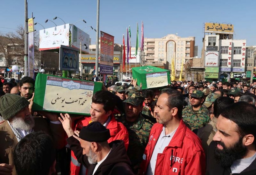 تشییع پیکر مطهر شهیدان «محمدآصف یوسفی» و « اسدالله ابراهیمی» در ورامین / تصاویر
