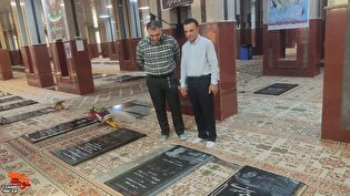 تندیس مقاومت در گلزار شهدا؛ قاب تصویرسنگ یادمان...