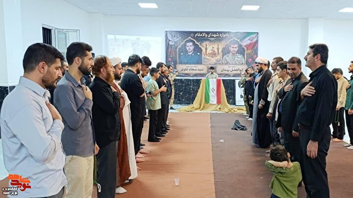 عکس| آیین یادبود دو شهید جنگ رمضان در چرام